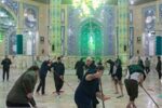 تصاویری از غبارروبی مسجد جمکران